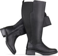 Women's Extra Wide Calf Knee High Boots with Side Zipper - Stable them