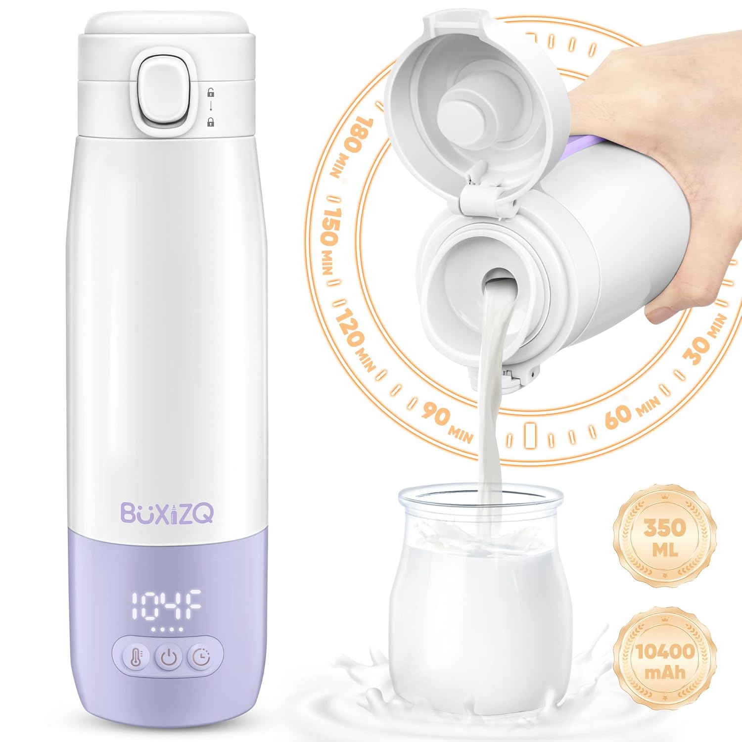 Fast-Heating Cordless Bottle Warmer - Dual Heating Modes