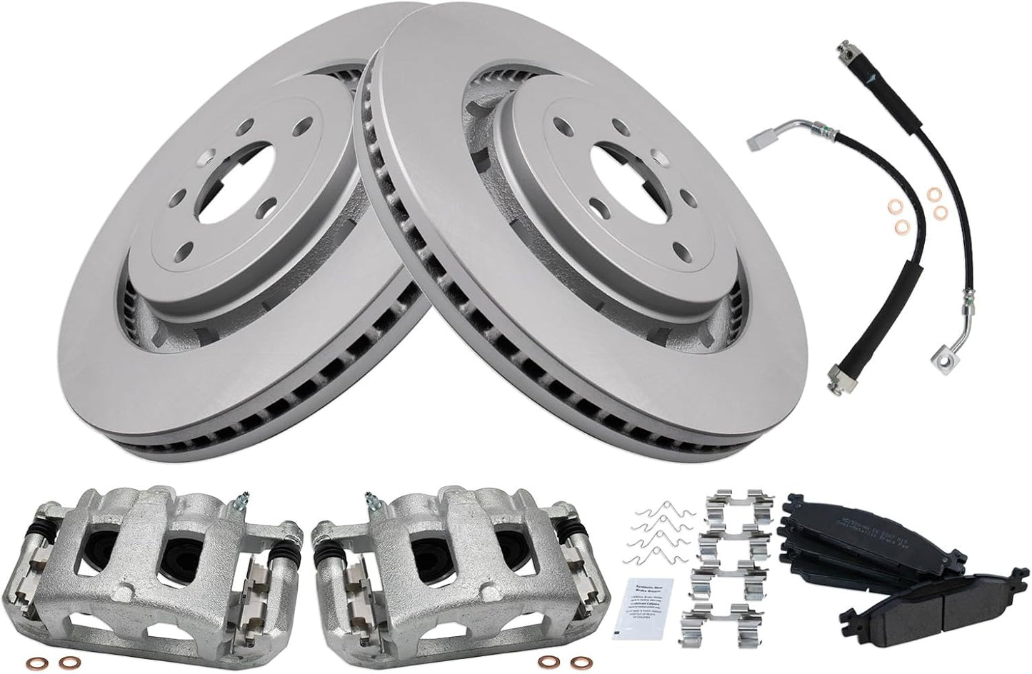 TRQ Front Brake Pad & Rotor Kit for 2016-2018 Ford Explorer