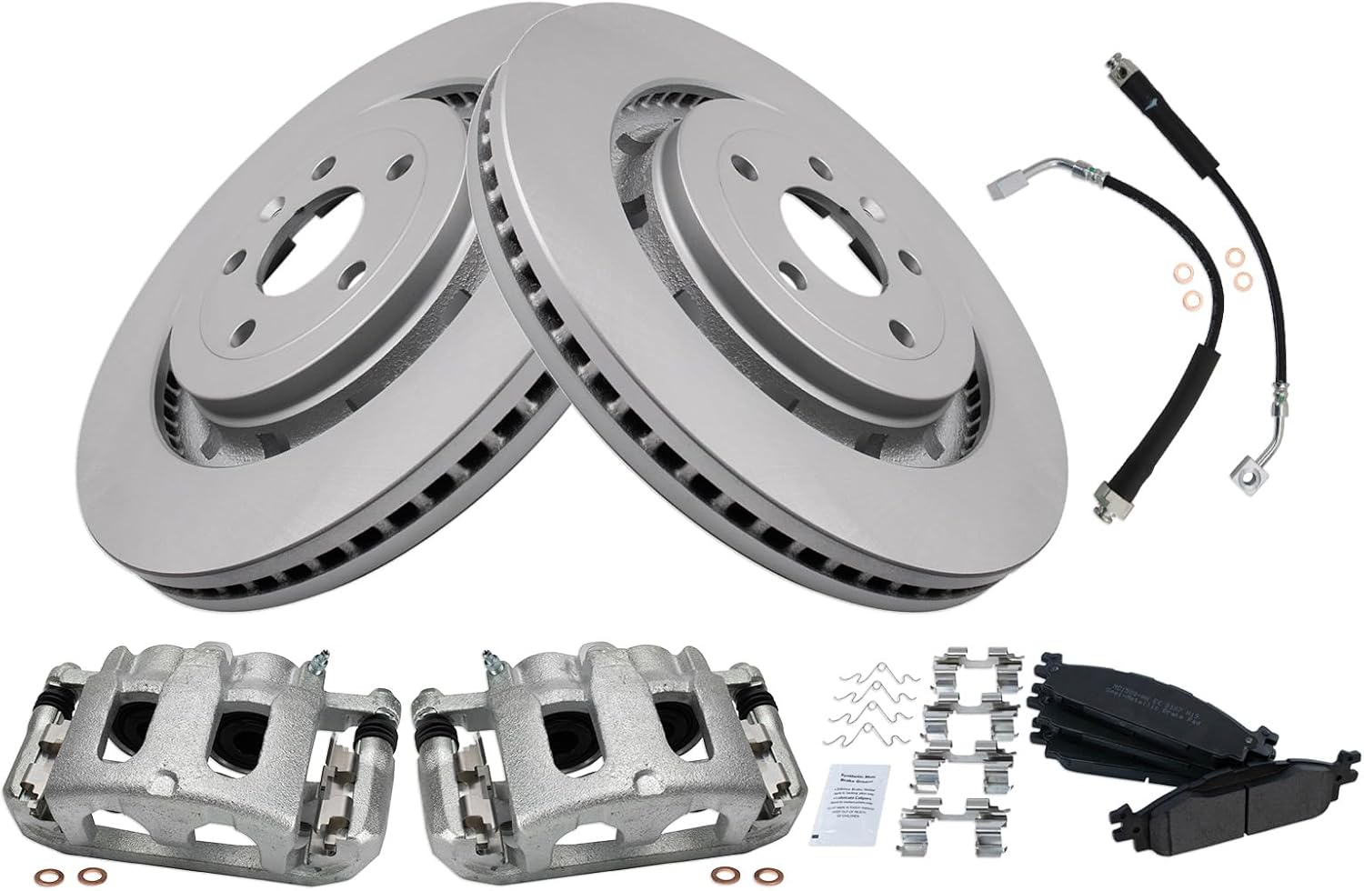 TRQ Front Brake Pad & Rotor Kit for 2016-2018 Ford Explorer