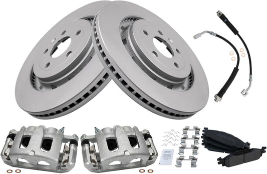 TRQ Front Brake Pad & Rotor Kit for 2016-2018 Ford Explorer