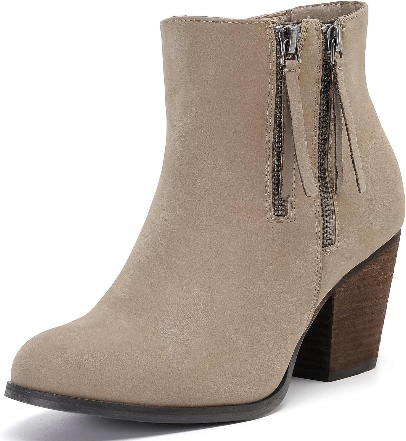 Luoika Women's Wide Width Ankle Boots with Chunky Heel Style