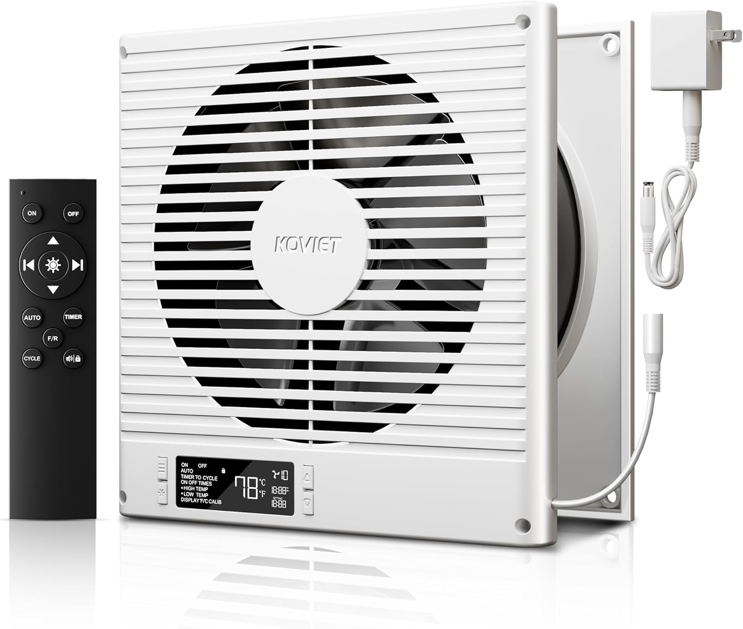 8 Inch Room to Room Ventilation Fan with Remote Control Features