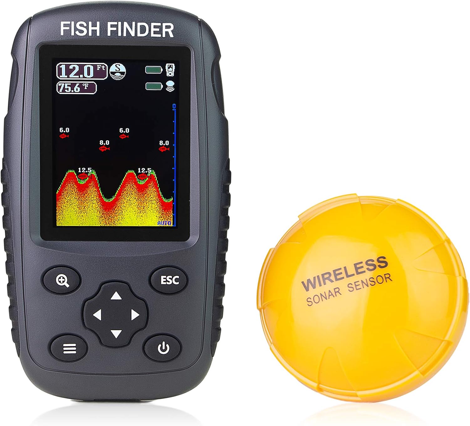 Portable Rechargeable Fish Finder with Color LCD Display