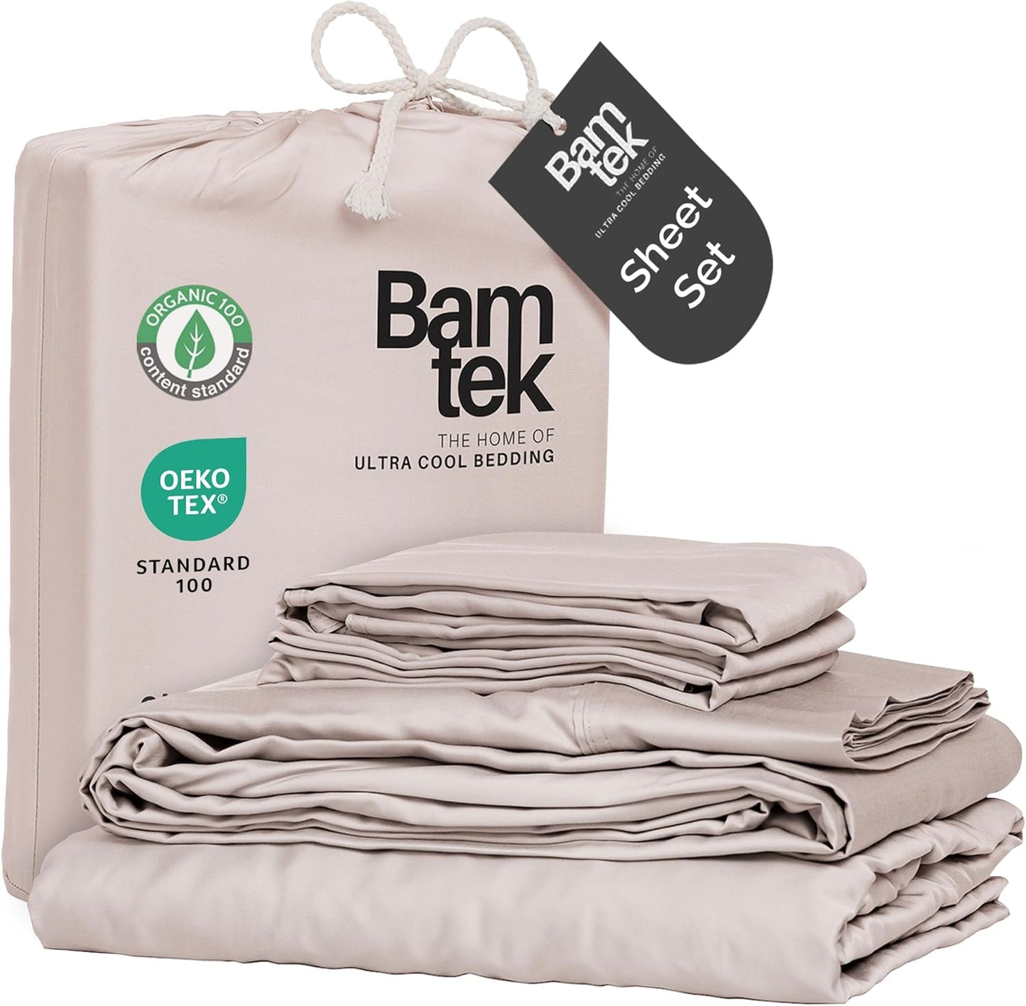 100% Viscose Bamboo Sheets King Size for Hot Sleepers Comfort