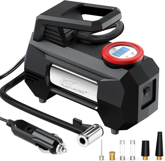 HAUSBELL Portable Car Tire Inflator - 150 PSI Power!