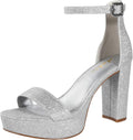 Platform Heels for Women 4in Block Heeled Sandals - Comfortable