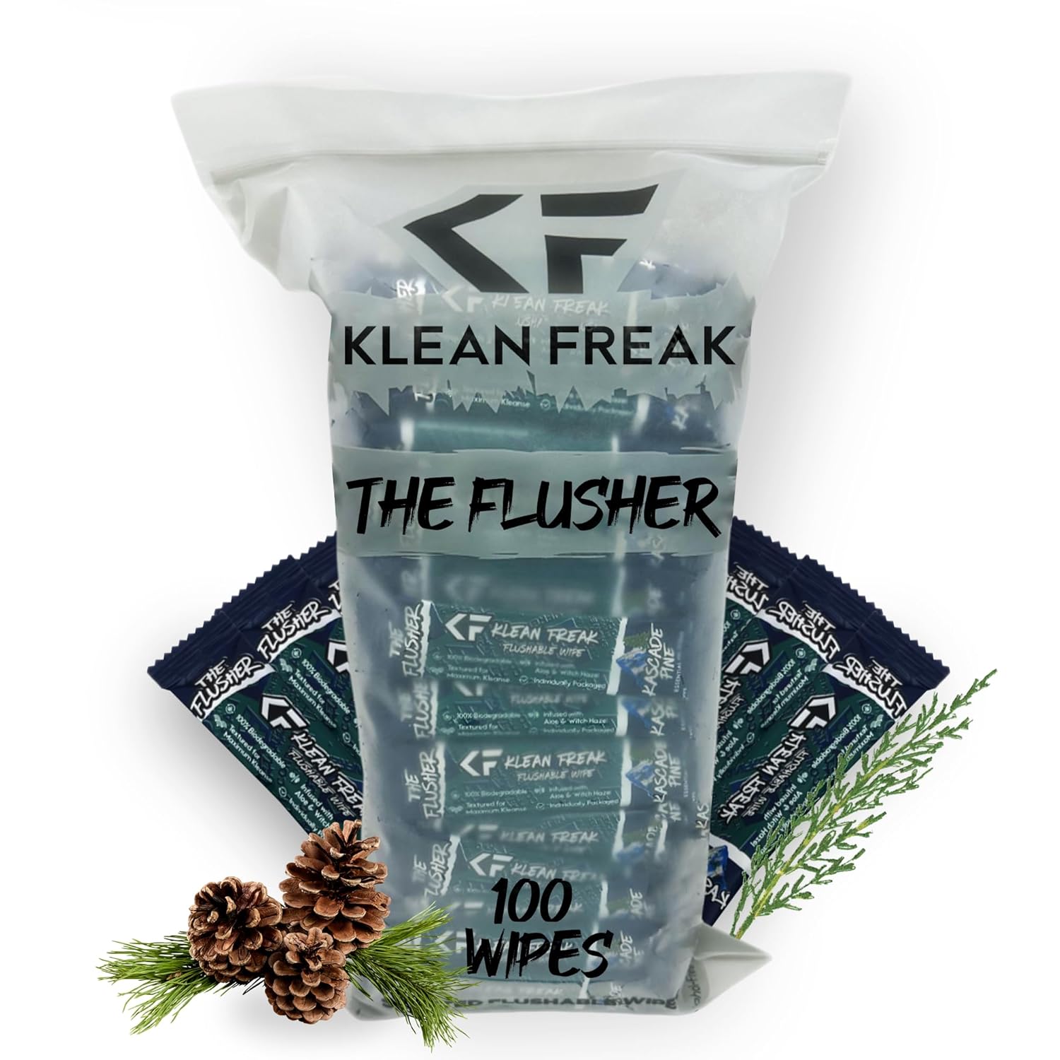 Klean Freak Flusher Wipes - Biodegradable Travel Wet Wipes
