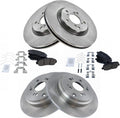 TRQ Front and Rear Brake Pad & Rotor Kit Compatible with 2011-2014