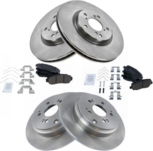 TRQ Front and Rear Brake Pad & Rotor Kit for Honda Odyssey