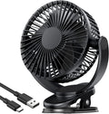ATEngeus Rechargeable Clip-on Fan, 3 Speeds