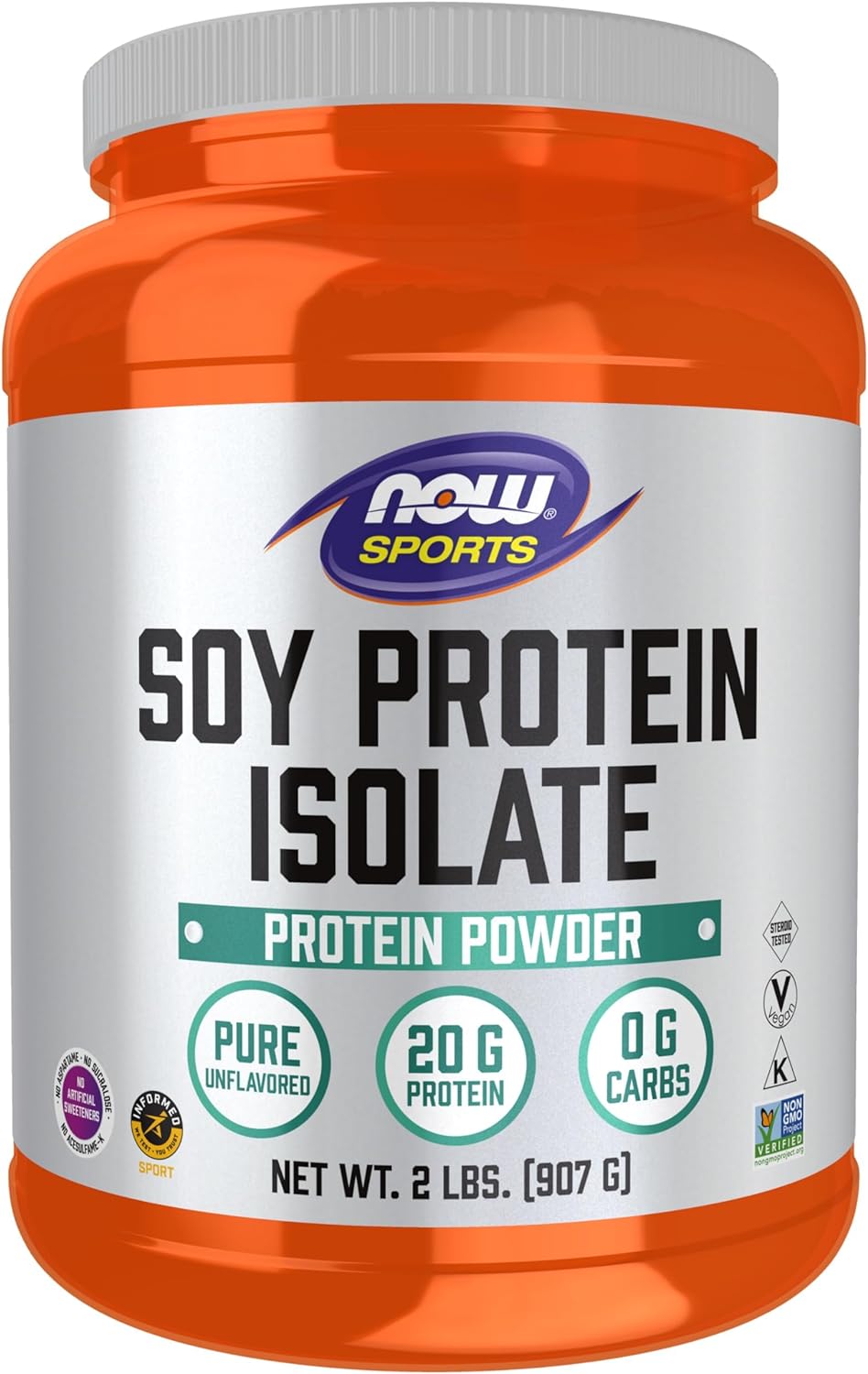 Soy Protein Isolate Powder 20 g, 0 Carbs, Unflavored 2-Pound