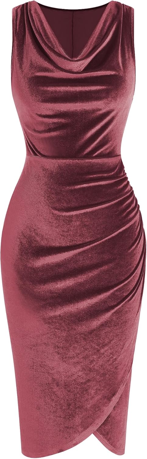 Stylish Velvet Cocktail Dress for Women - Perfect for Parties