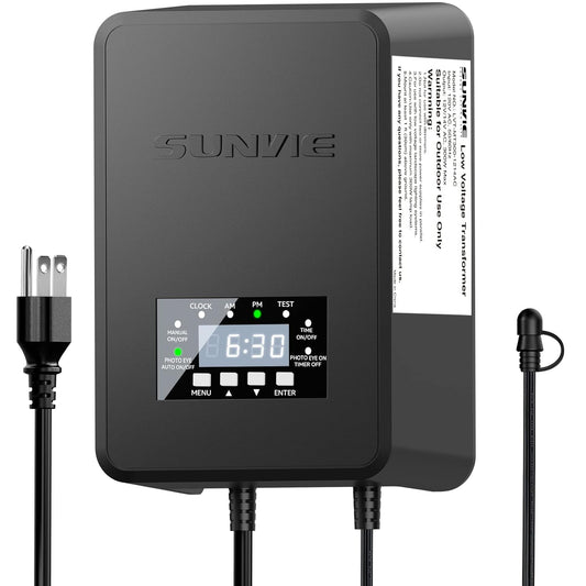200W Low Voltage Landscape Transformer with Timer and Sensor