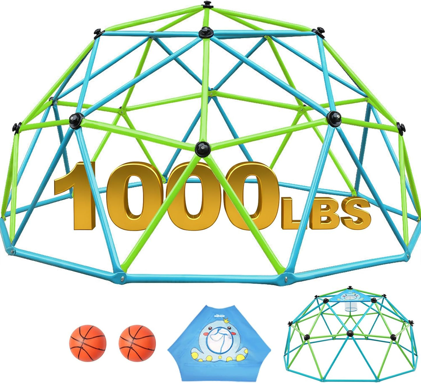 Zupapa 10FT Climbing Dome for Kids - Safe Outdoor Jungle Gym