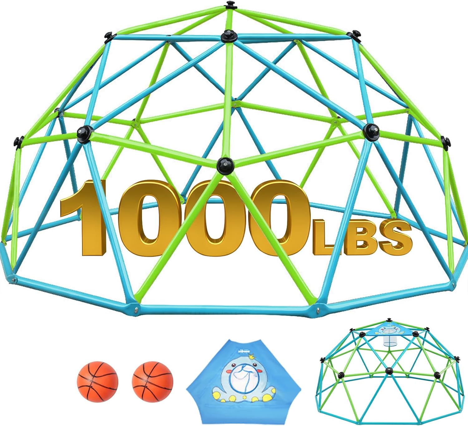 Zupapa 10FT Climbing Dome for Kids - Safe Outdoor Jungle Gym