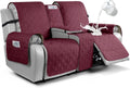 VANSOFY Loveseat Recliner Cover - Waterproof & Non-Slip Design