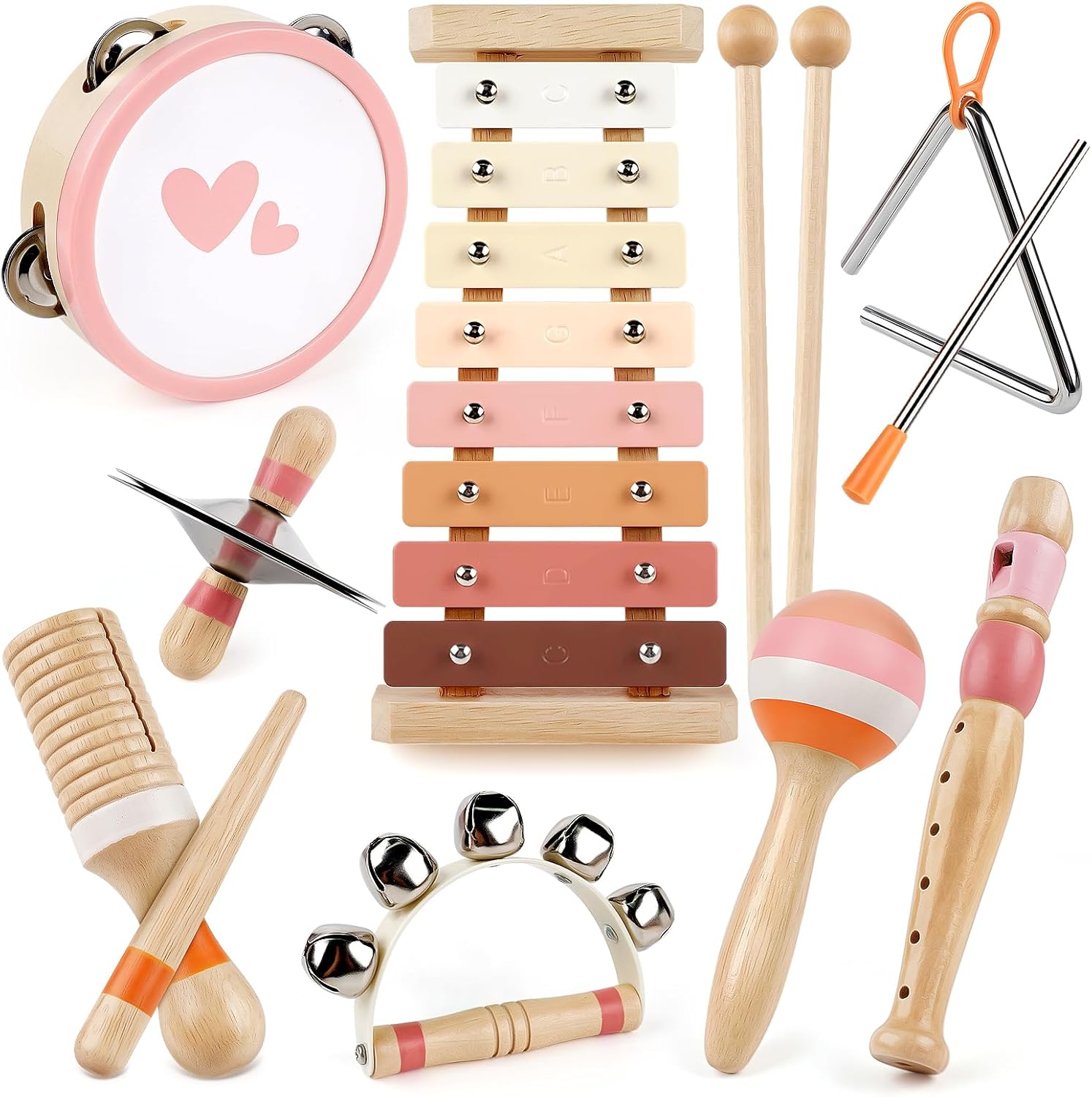 Musical Instruments for Girls - 8 in 1 Montessori Set