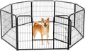 Sweetcrispy Dog Playpen Indoor 8 Panel 32in - Foldable Pet Fence