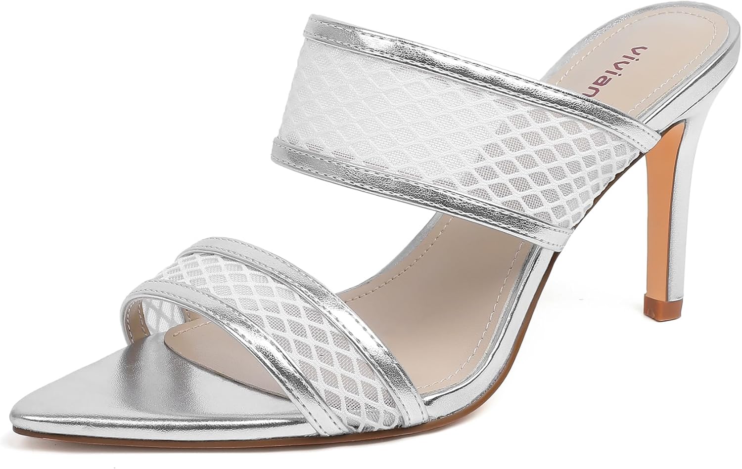 Vivianly Clear Pointed Toe Heels Sandals for Elegant Style