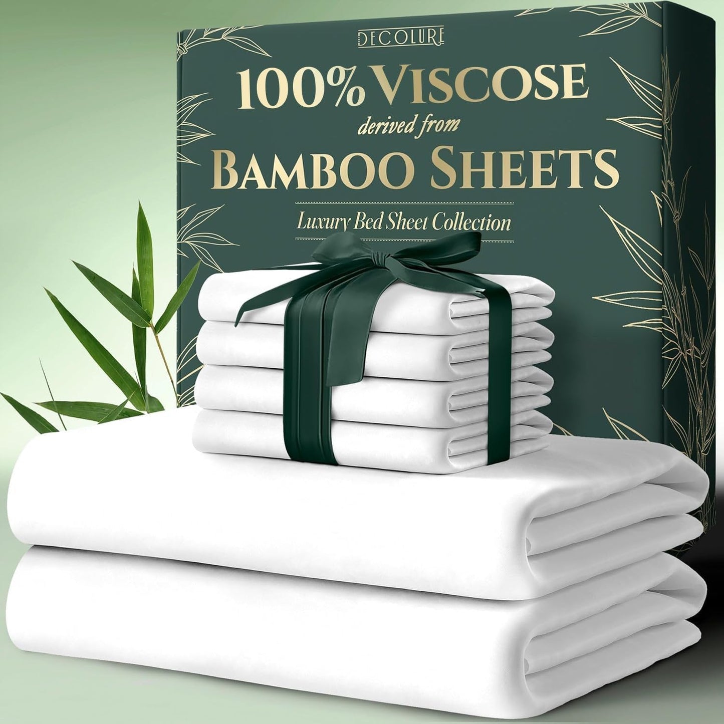 Viscose Derived from Bamboo Queen Sheets Set for Ultimate Comfort