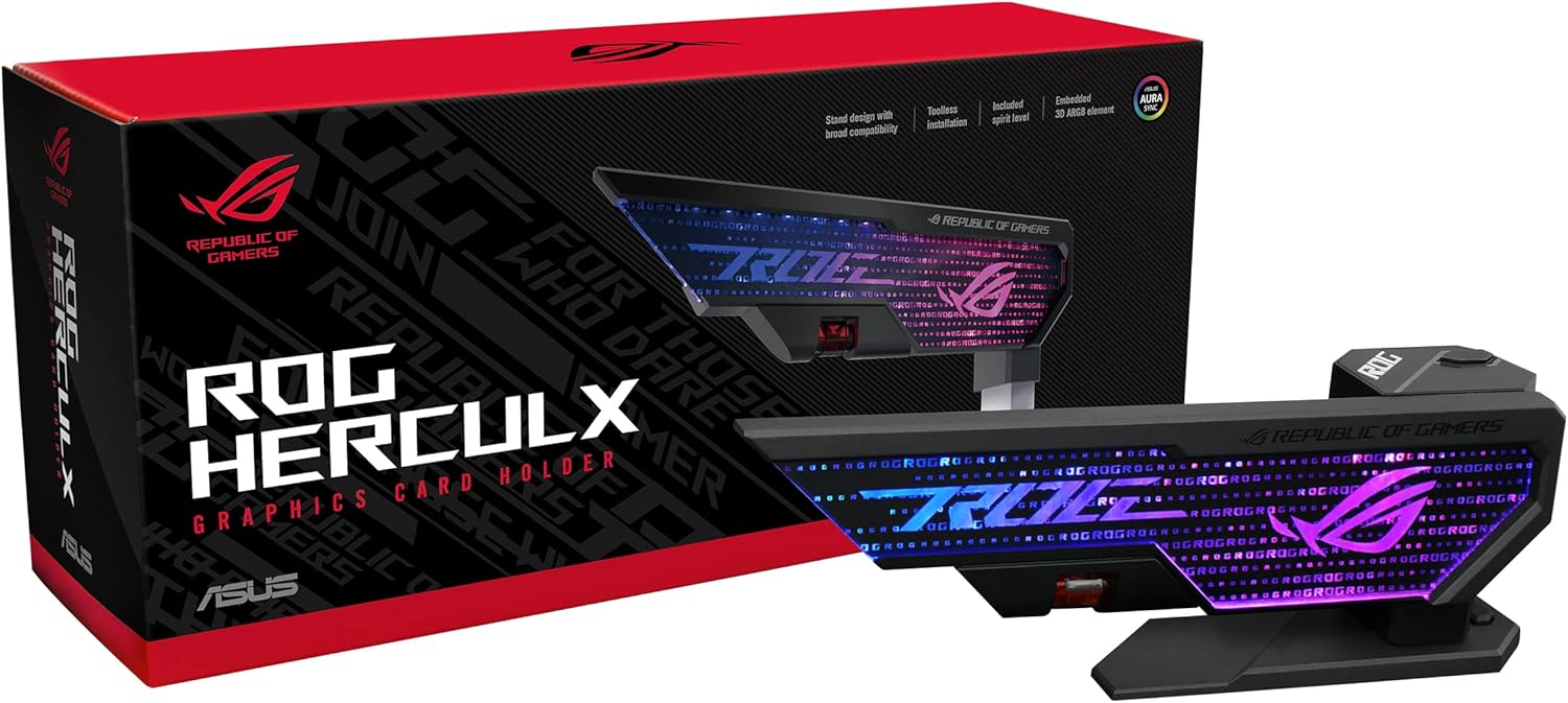 ASUS ROG Anti-Sag Bracket: Solid Zinc Alloy, Toolless Installation