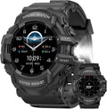 MIDDOW Military Smart Watch with Flashlight & Compass - Rugged Fitness