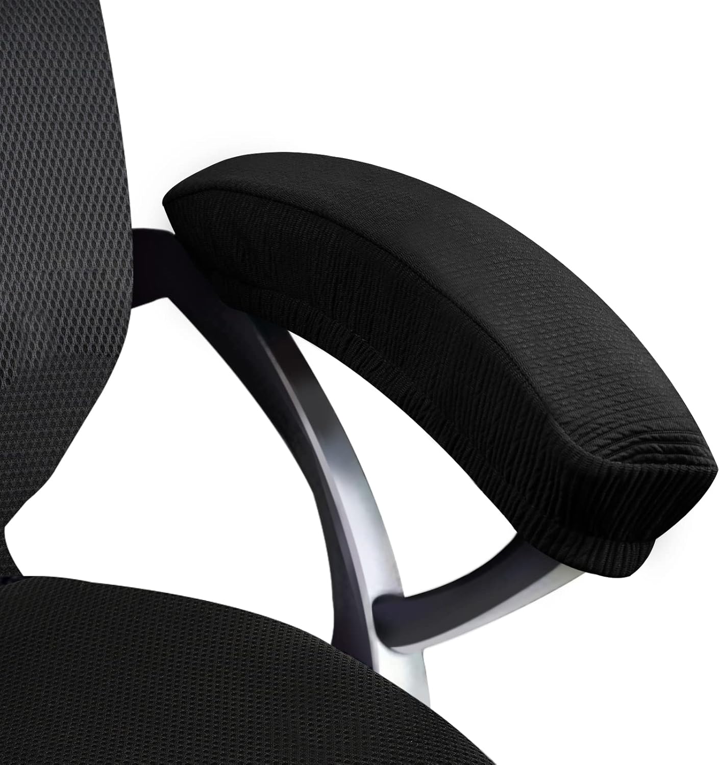 Black Polyester Armrest Covers by Trycooling - Easy Wash & Protect! (30cm)