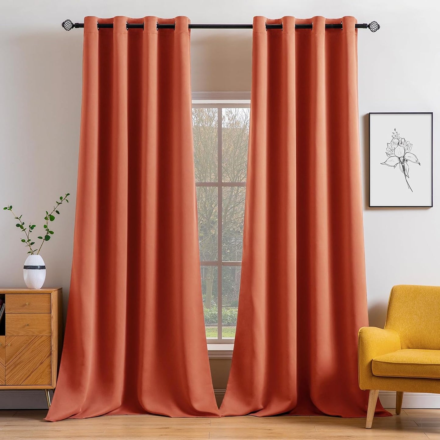 MIULEE Room Darkening Curtains for Fall Living Room and Bedroom