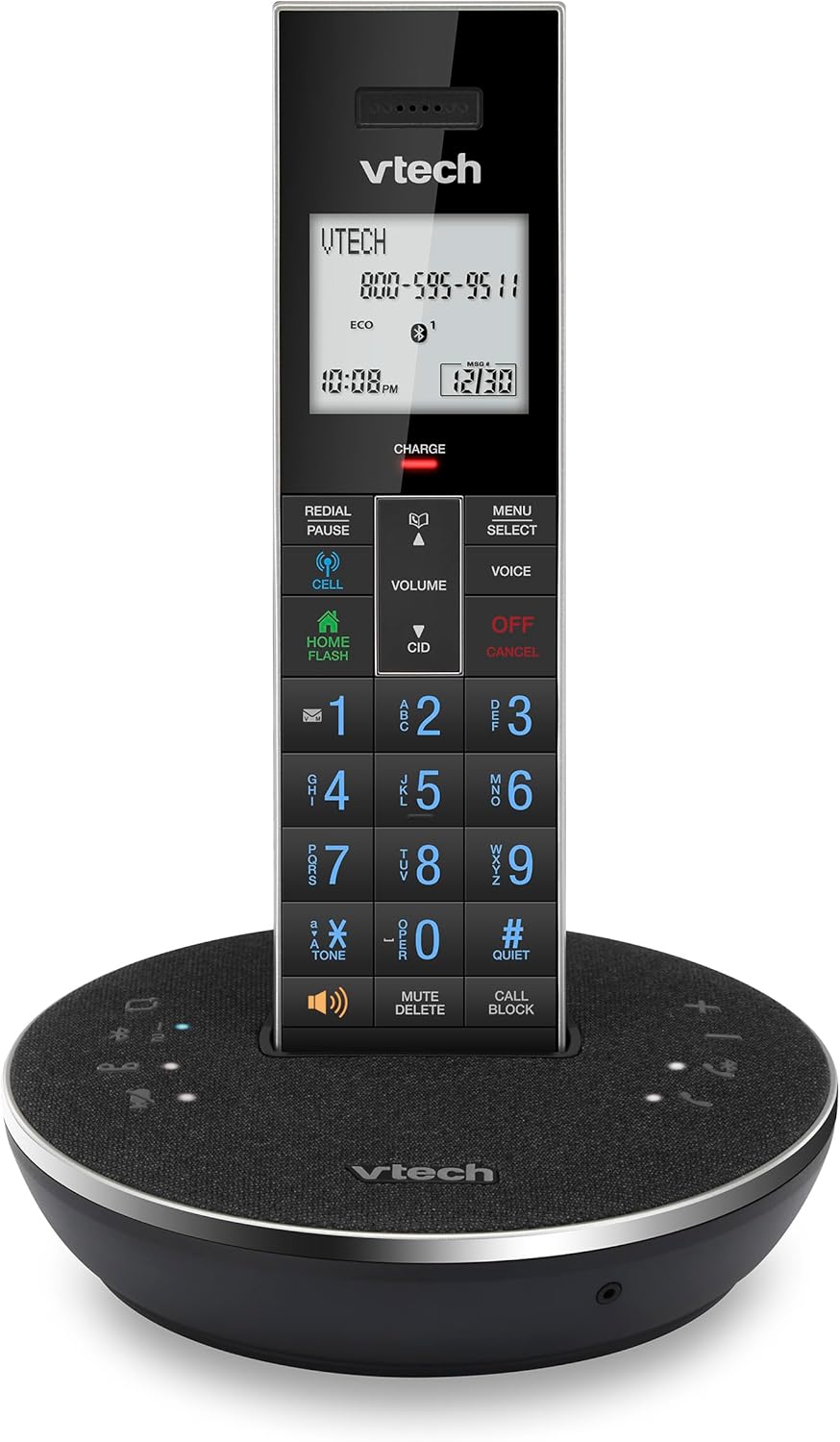VTech LS6381 Cordless Phone with Bluetooth Speaker & Smart Blocker