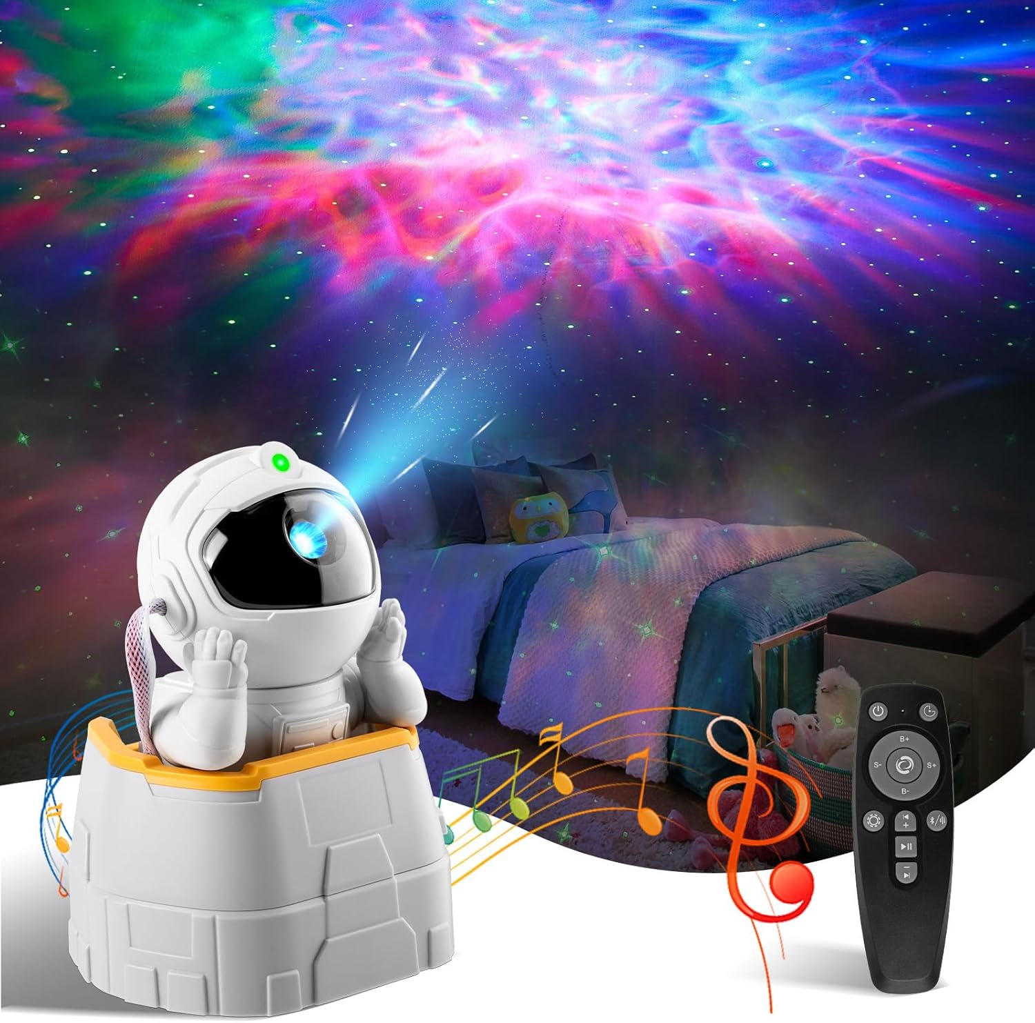 Bluetooth Speaker Galaxy Projector - Immersive Starry Nights!