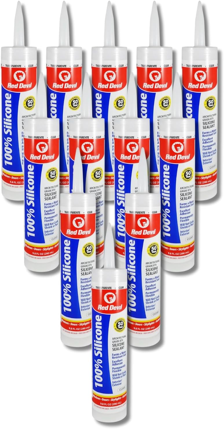 100% Silicone Sealant by Red Devil - Weather Resistant & Durable