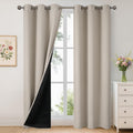 Light Camel 100% Blackout Curtains 84 in Length - Total Room Darkening