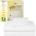 California Design Den Natural 100% Cotton Full Sheets Set - Cool 400