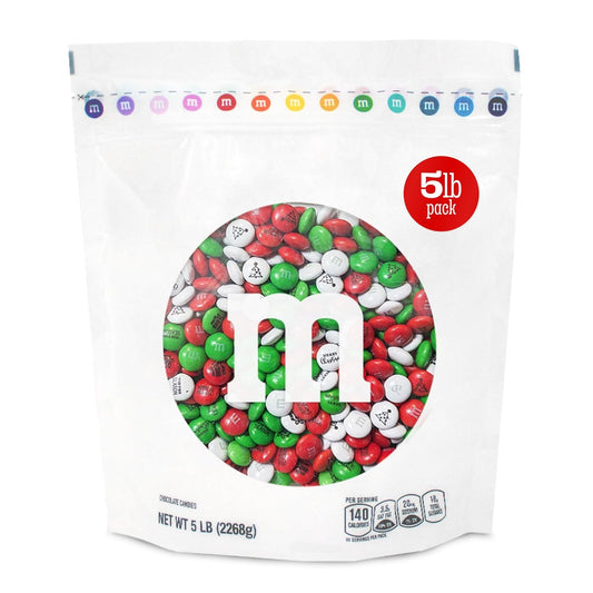 M&MS WORLD Christmas Milk Chocolate Candy - 5 Pounds of Festive Treats