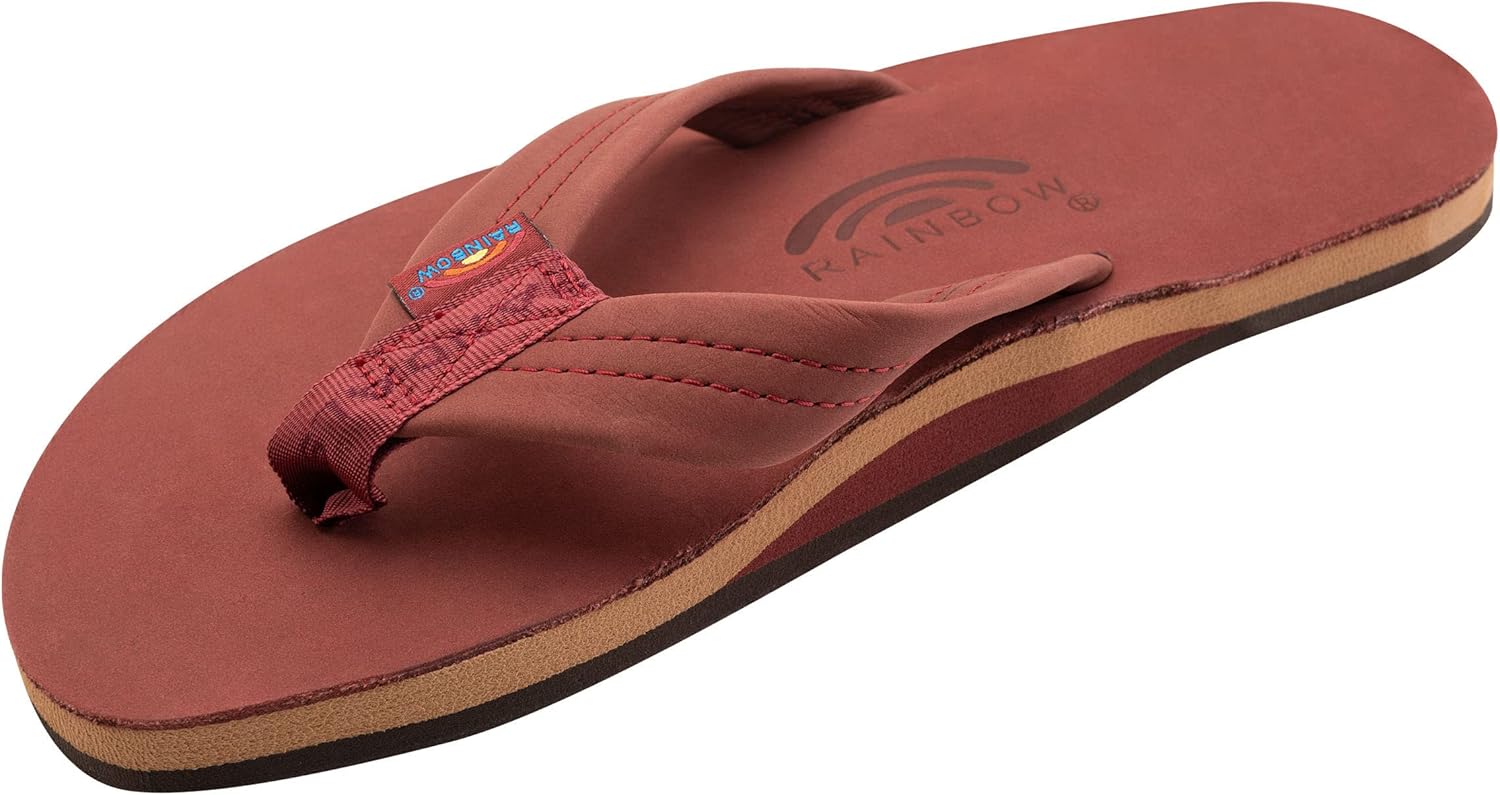 Rainbow Sandals Mens Luxury Leather with Single Layer Arch Support
