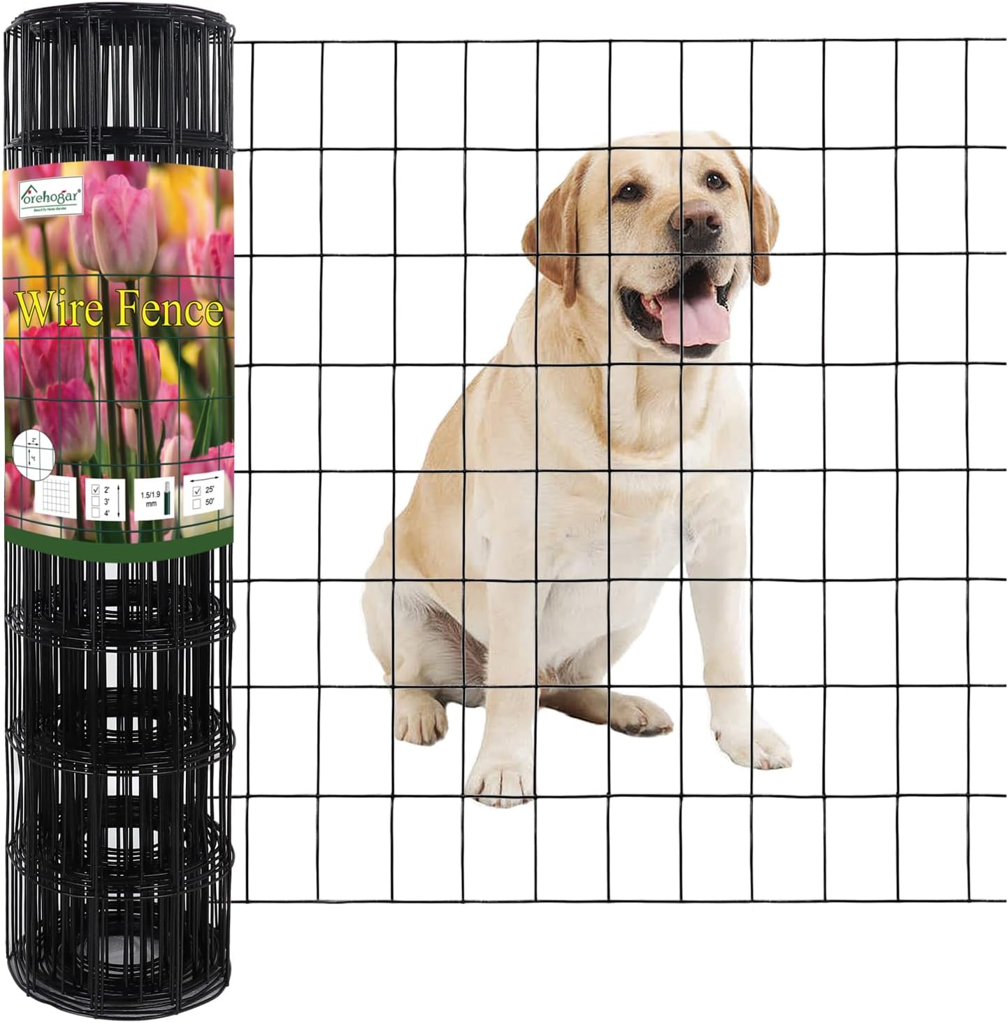 Black PVC Coated Welded Wire Fence for Garden Protection