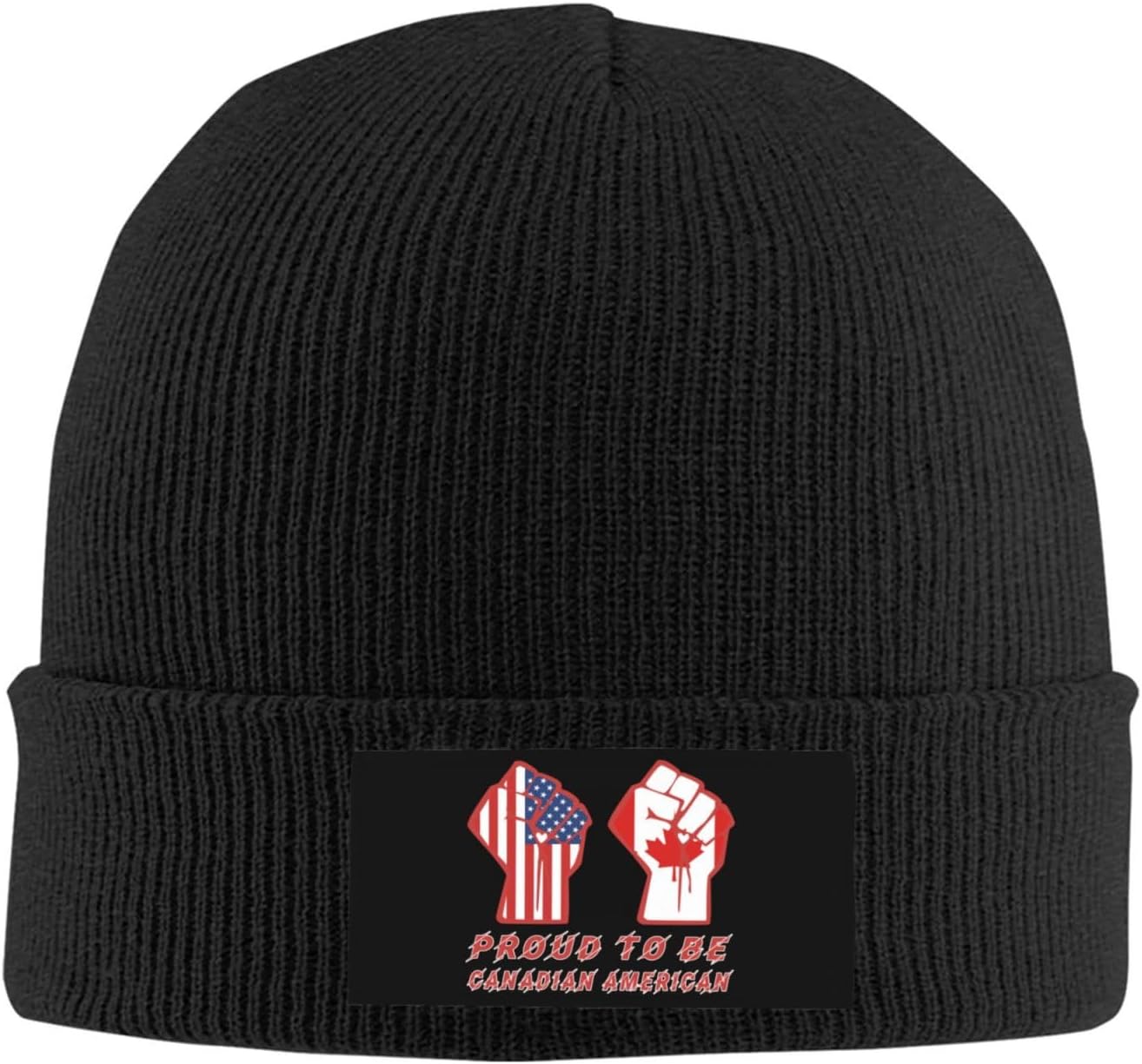 Cozy Flag Knit Beanie Hat - Warm Winter Headwear