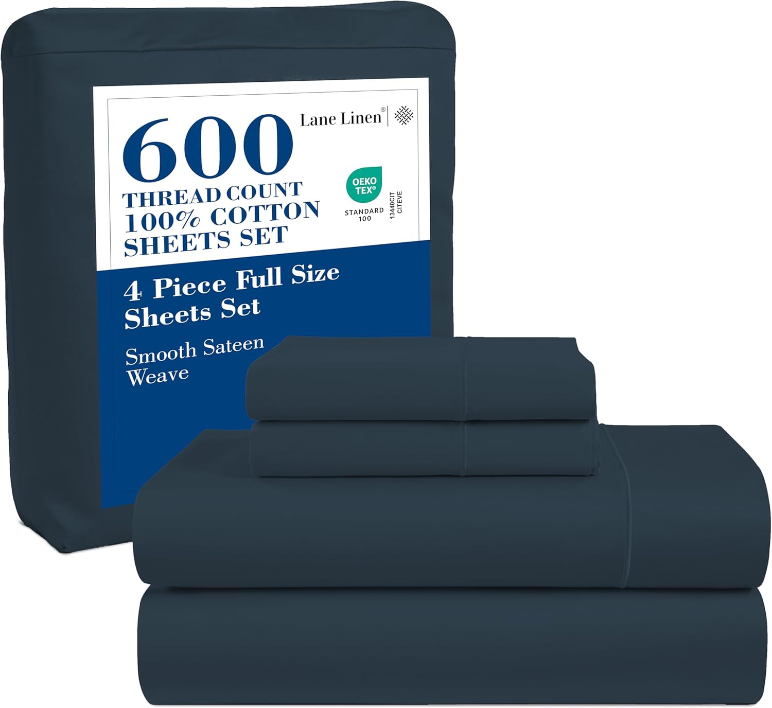 Luxury Full Size Bed Sheets Set - 600 Thread Count Cotton