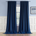 DUALIFE Blackout Curtains Thermal Insulated Navy Blue Panels - Room