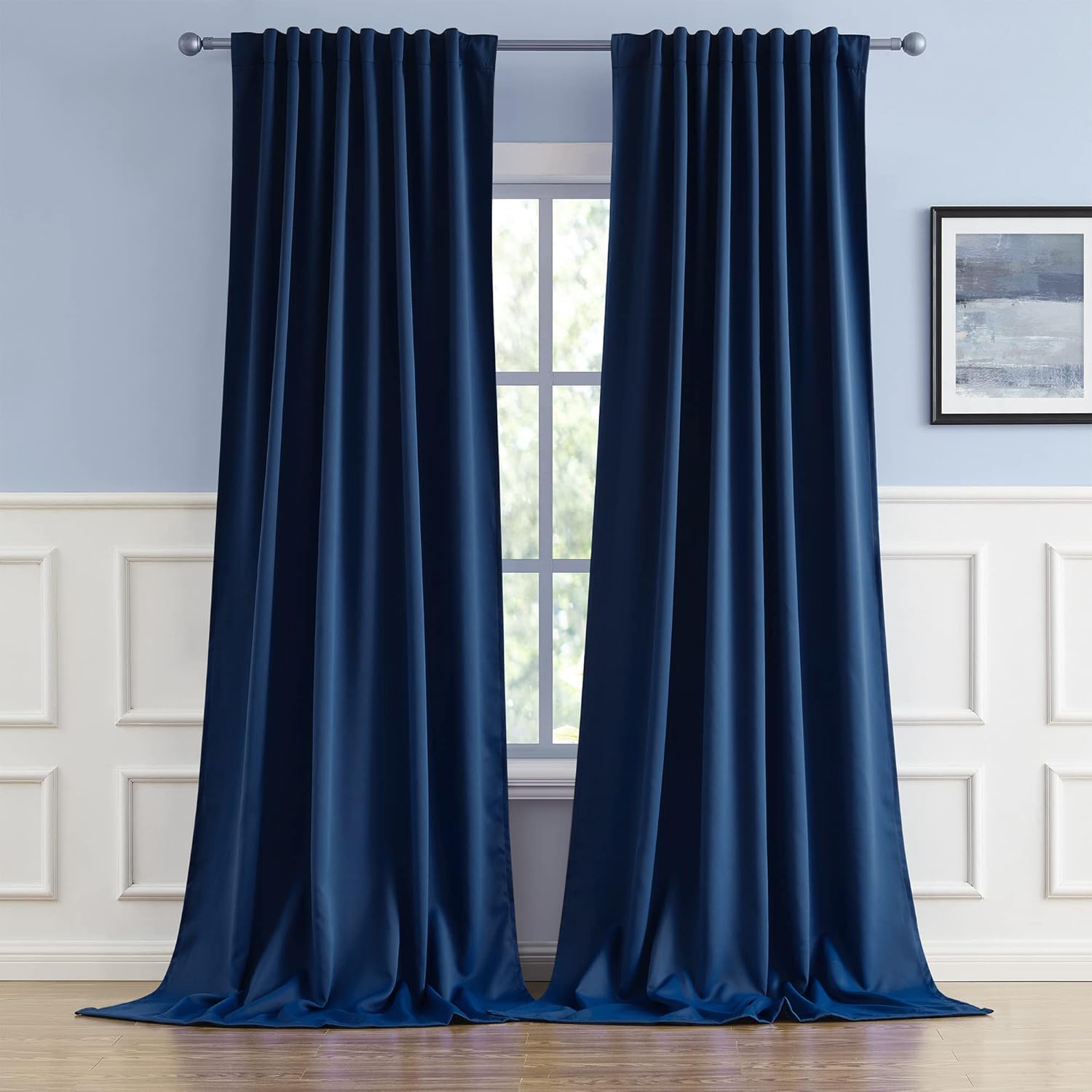 DUALIFE Extra Long Blackout Curtains for Room Darkening Needs