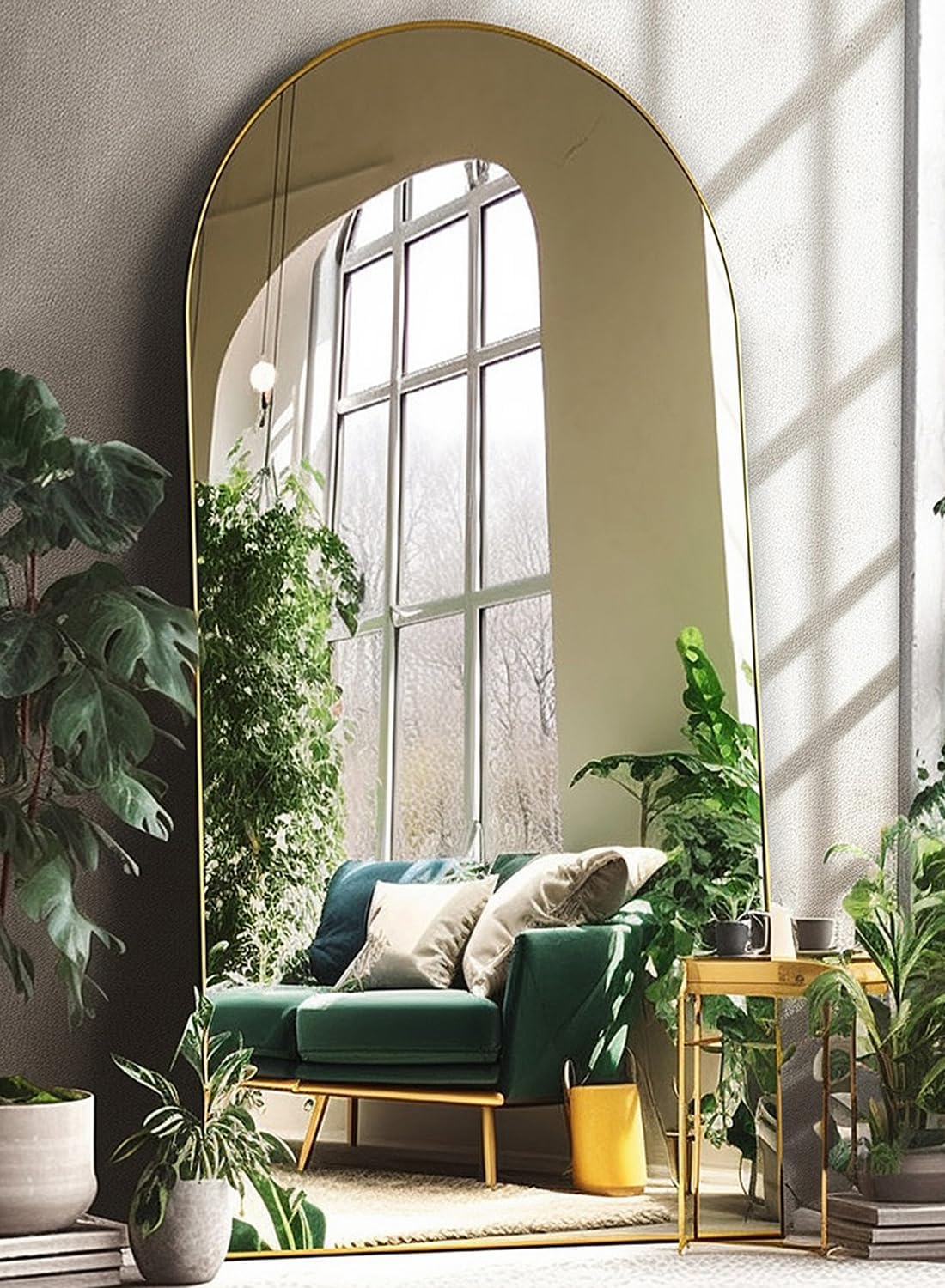 Oversized Full Length Mirror with Arch Design for Any Room