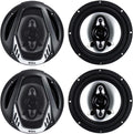 6.5 in 400W 4-Way Coaxial Car Speakers - Clear Highs, Big Volume