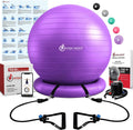 Yoga Ball Chair 65 Cm Stability Ball with Base - Improves Posture