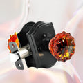 Crystal Door Knobs Black Brown Glass Rose Shape with Privacy Lock