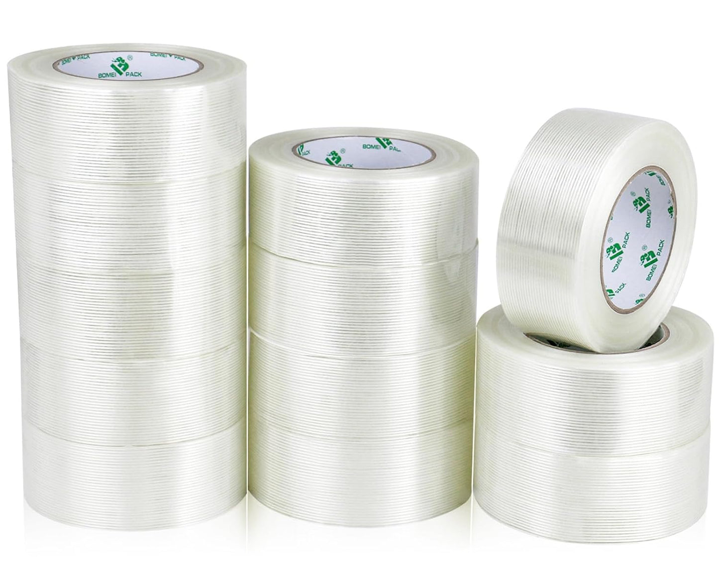 BOMEI PACK Heavy Duty Fiberglass Reinforced Packing Tape 2Inch