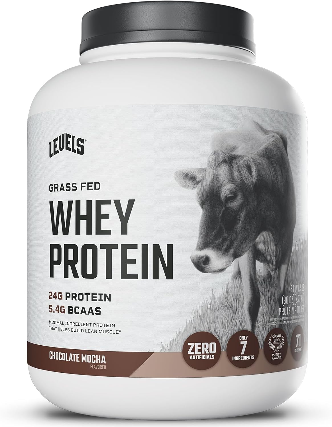Levels Grass Fed Whey Protein Powder - Chocolate Mocha Delight