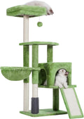 Heybly Cat Tree with Self Groomer Brush - Cozy Indoor Tower