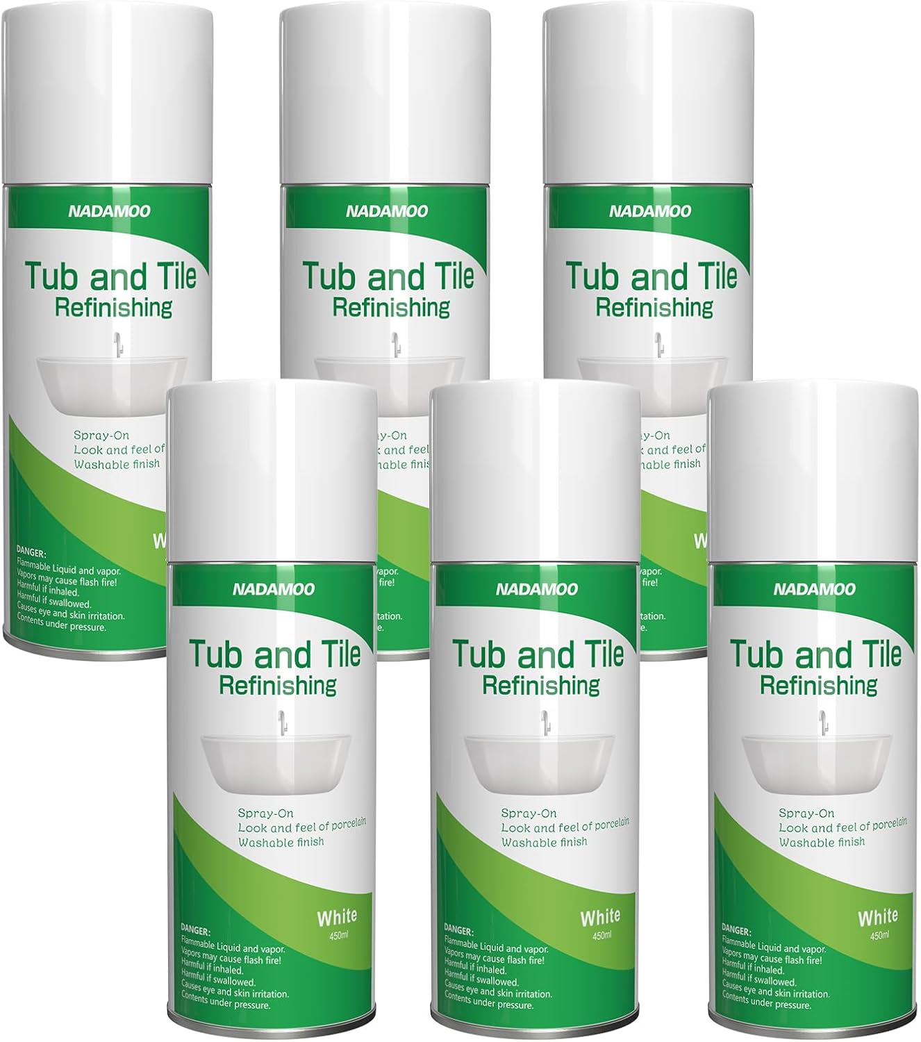 NADAMOO Tub and Tile Spray Paint for DIY Bathroom Resurfacing