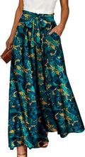 Wide Leg Palazzo Pants High Waisted Floral Boho - Flowy Summer